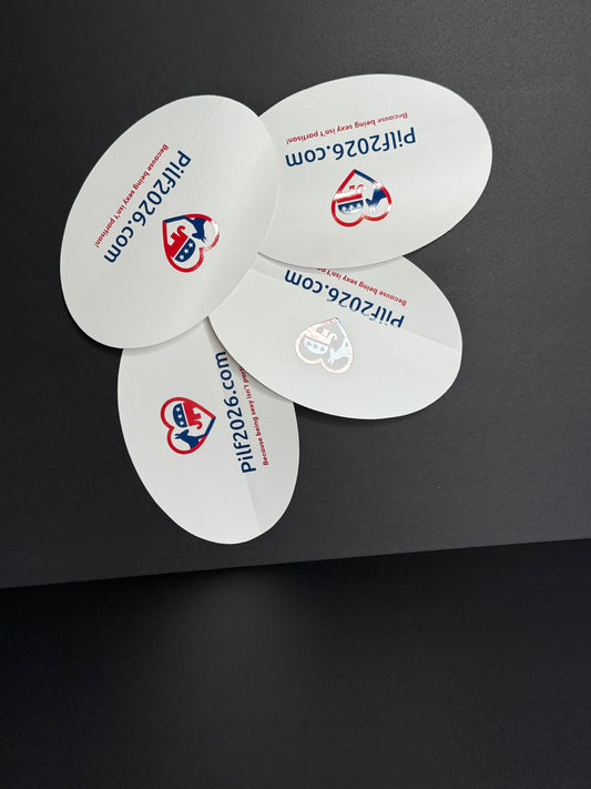 Oval Vinyl Bumper Sticker (6” x 4”)