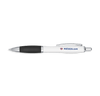 White Satin Ballpoint Pen w/ Grip